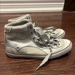 Diesel High-Top Sneakers in Light Gray